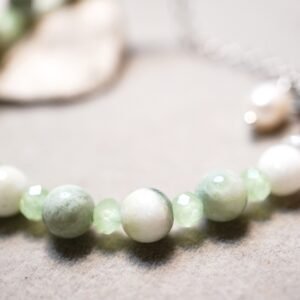 Jade with Crystal and Pearl Bracelet