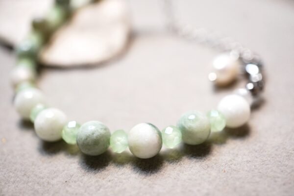 Jade with Crystal and Pearl Bracelet